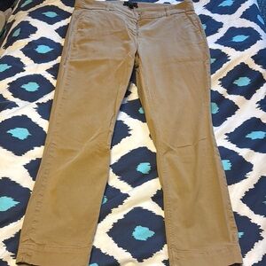 J. Crew Cropped Chino Pants in Khaki